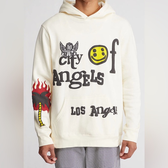 Pacsun City of Angels Cream Men’s Hoodie Size Small - Picture 2 of 7